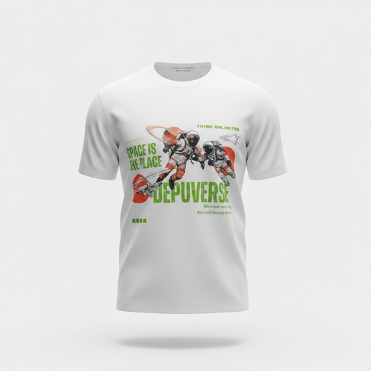 DEPUVERSE — Space Is The Place Tee (White Edition)