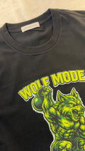 WOLF MODE 24/7 — Neon Beast Training Tee (Black Edition)