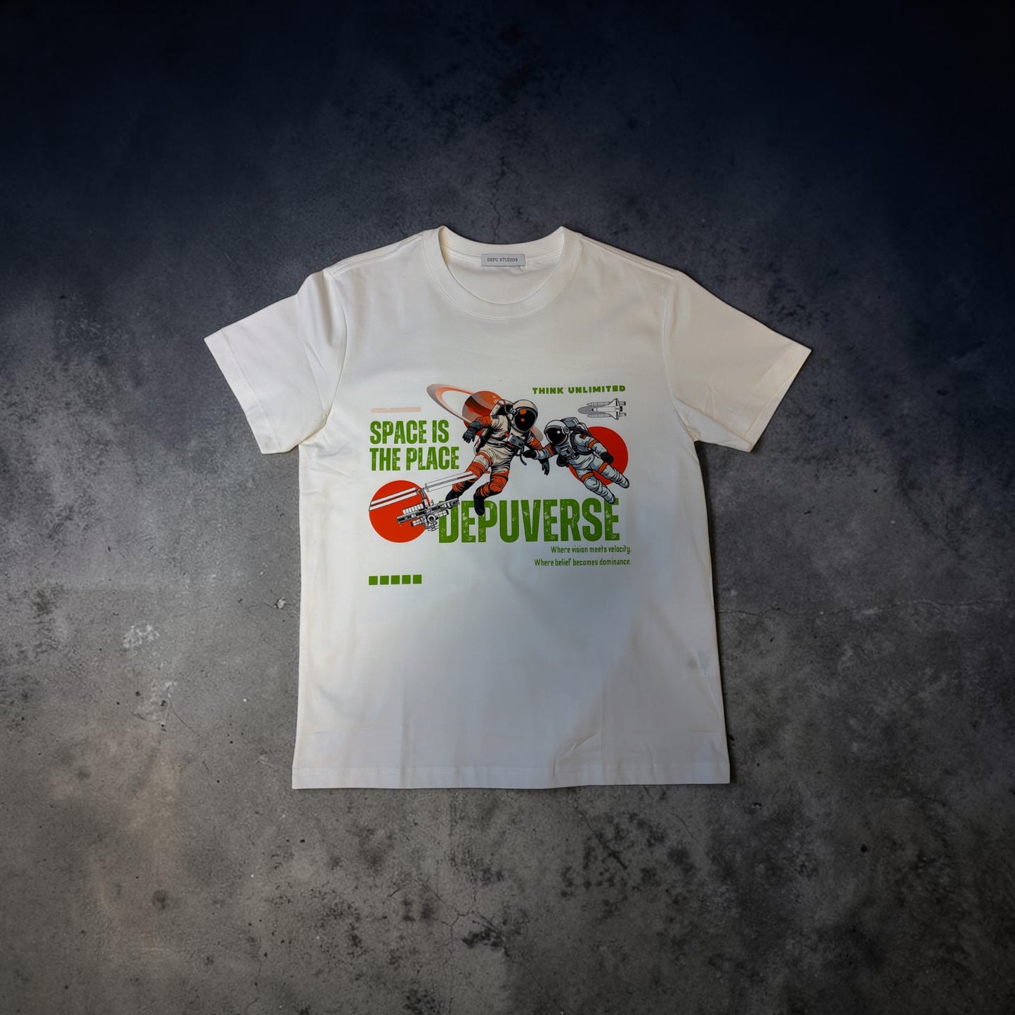 DEPUVERSE — Space Is The Place Tee (White Edition)