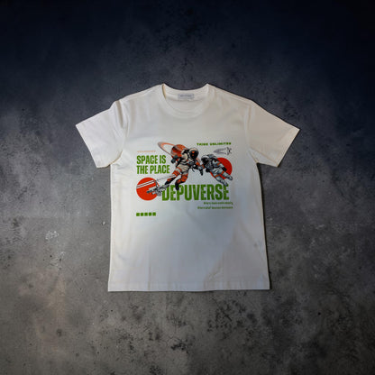 DEPUVERSE — Space Is The Place Tee (White Edition)