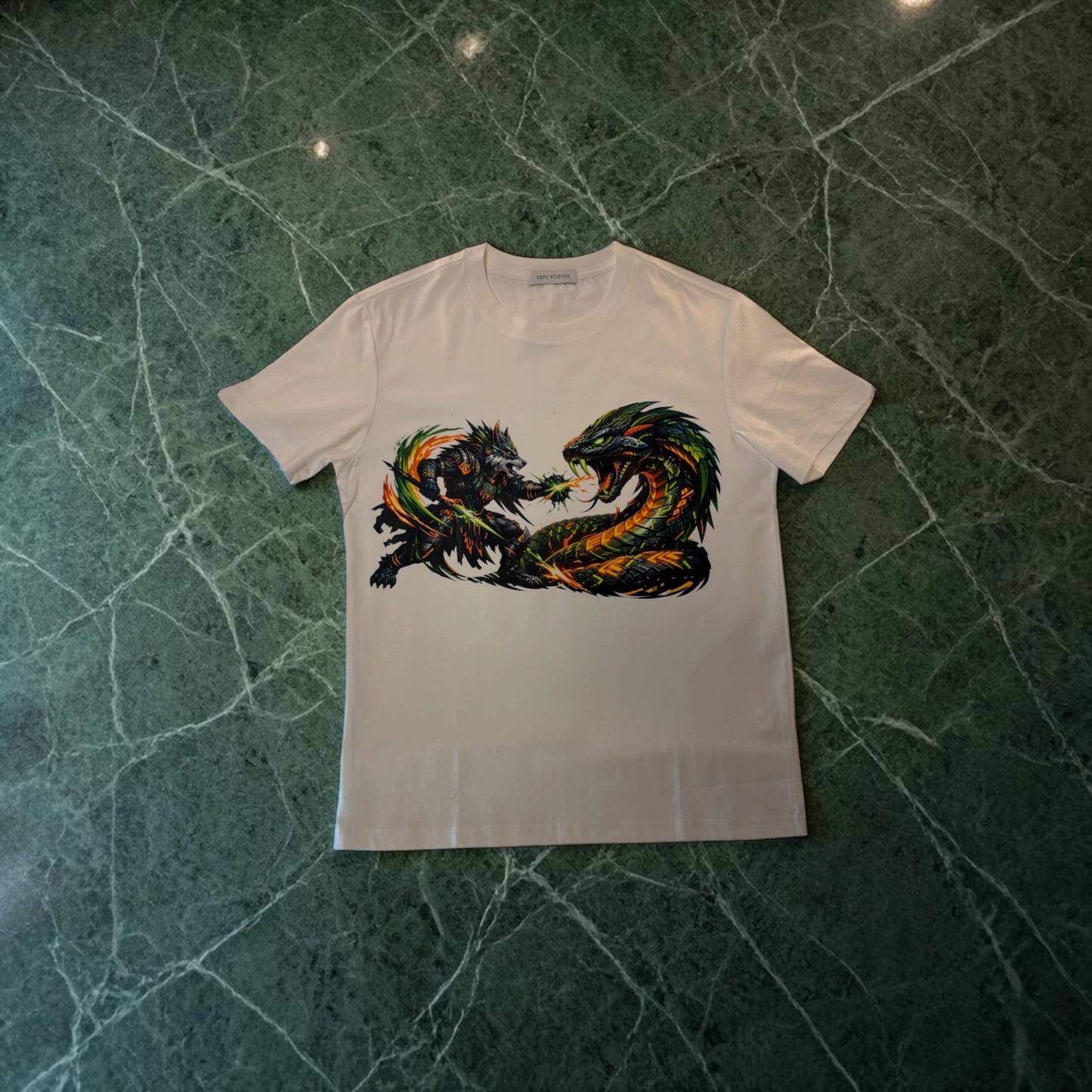 SERPENT WAR — Alpha vs Venom Tee (Sand Edition)